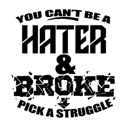 Black Break the Hate text iron-on transfer