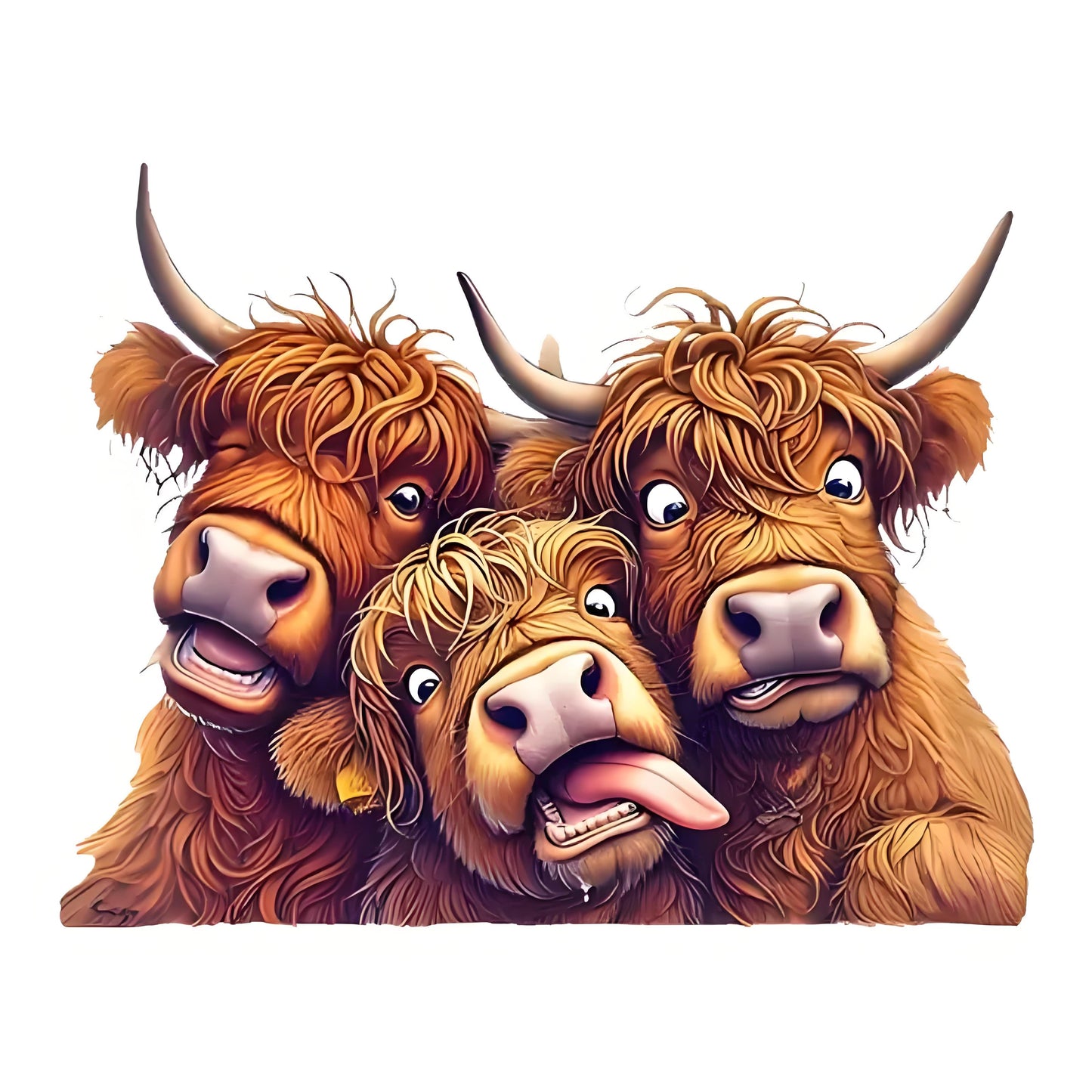 Highland Cow Iron-On Transfer