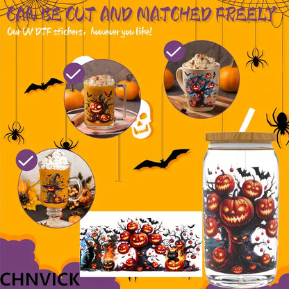 （4PCS/SET）Halloween Pumpkin Tree Stickers