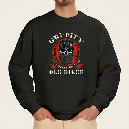 "Grumpy old biker" iron-on transfer