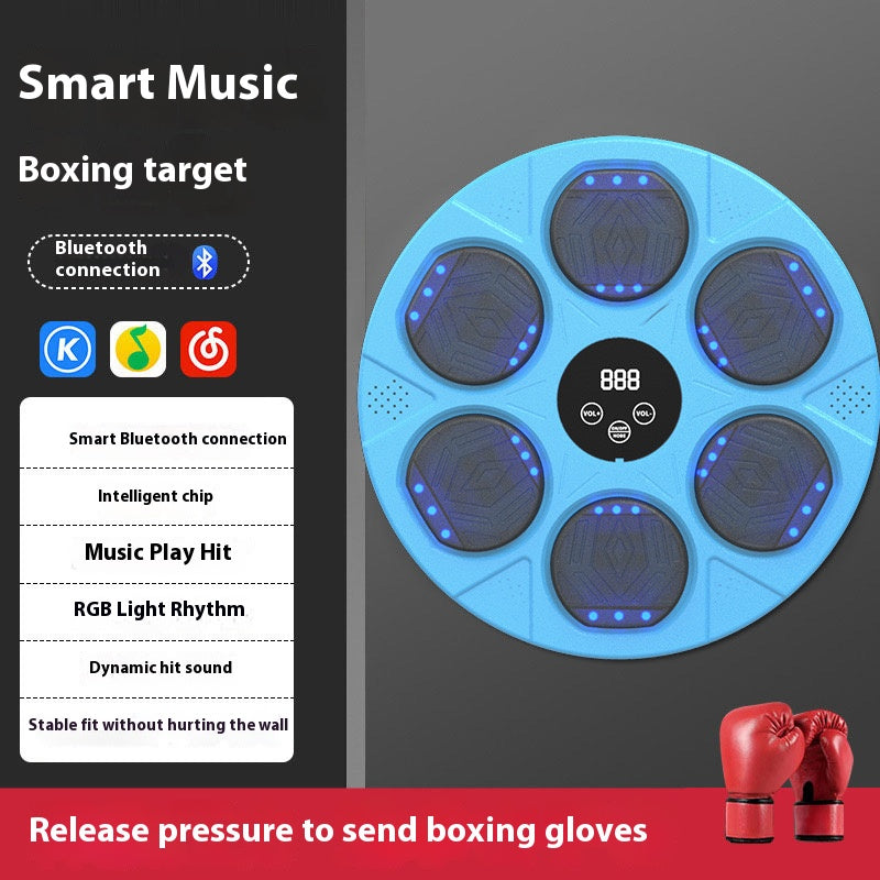 Music Boxing Machine, Boxing Wall Mount Machine for Kids Adult, Bluetooth Smart Boxing Traineing Machine with Boxing Gloves, Boxing Workout Equipment Target for Home, Office, Gym (Upgrade)