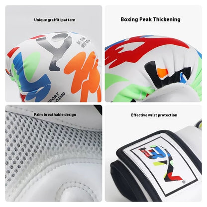 Kids Boxing Gloves, Boxing Gloves for Children 5-9 Youth Boys Girls Toddler PU Cartoon Sparring Training Boxing Gloves for Punching Bag, Kickboxing, Muay Thai, MMA