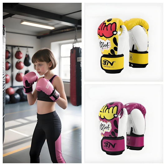 Kids Boxing Glove 6oz , Youth, Boys and Girls Training Sparring Gloves for Punching Bag, Kickboxing, Muay Thai, MMA, UFC, Gift for Age 6-10 Years