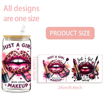 Vinyl Cosmetic Transfer Paper, 16 oz, UV DTF, for 16 oz Glass Bottles