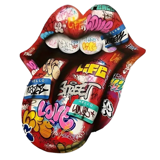 Fun lip print heat transfer ironing