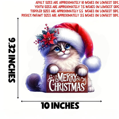 Christmas Cat Heat Transfer Stickers
