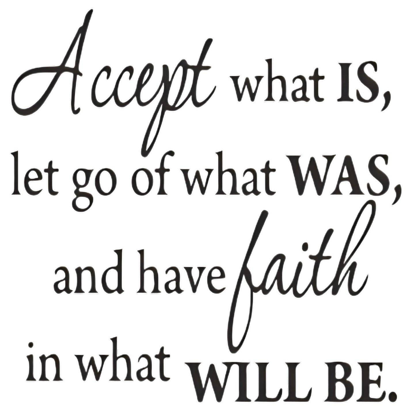 Inspirational English slogan iron-on transfer