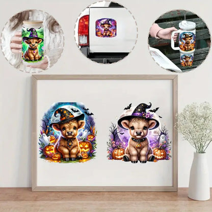 （8PCS/SET）Halloween Highland Cow UV DTF Transfer Paper