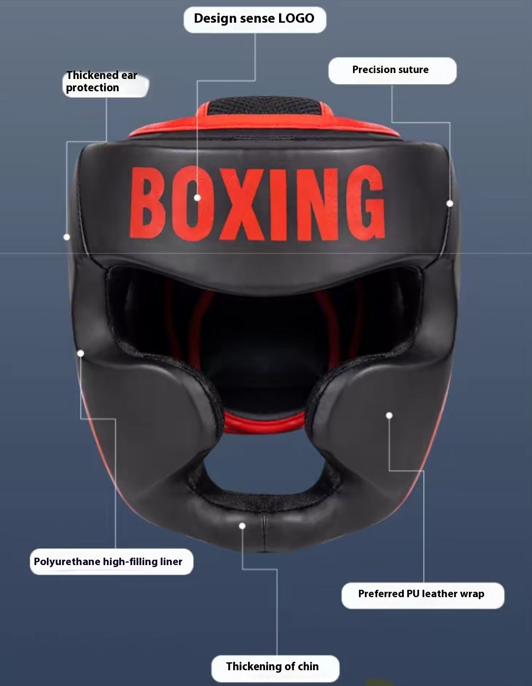 Boxing Headgear, MMA Training, Adjustable Padded Kara,Muay Thai Headgear, Kickboxing, Sparring, Martial Arts, Karate, Taekwondo Helmet