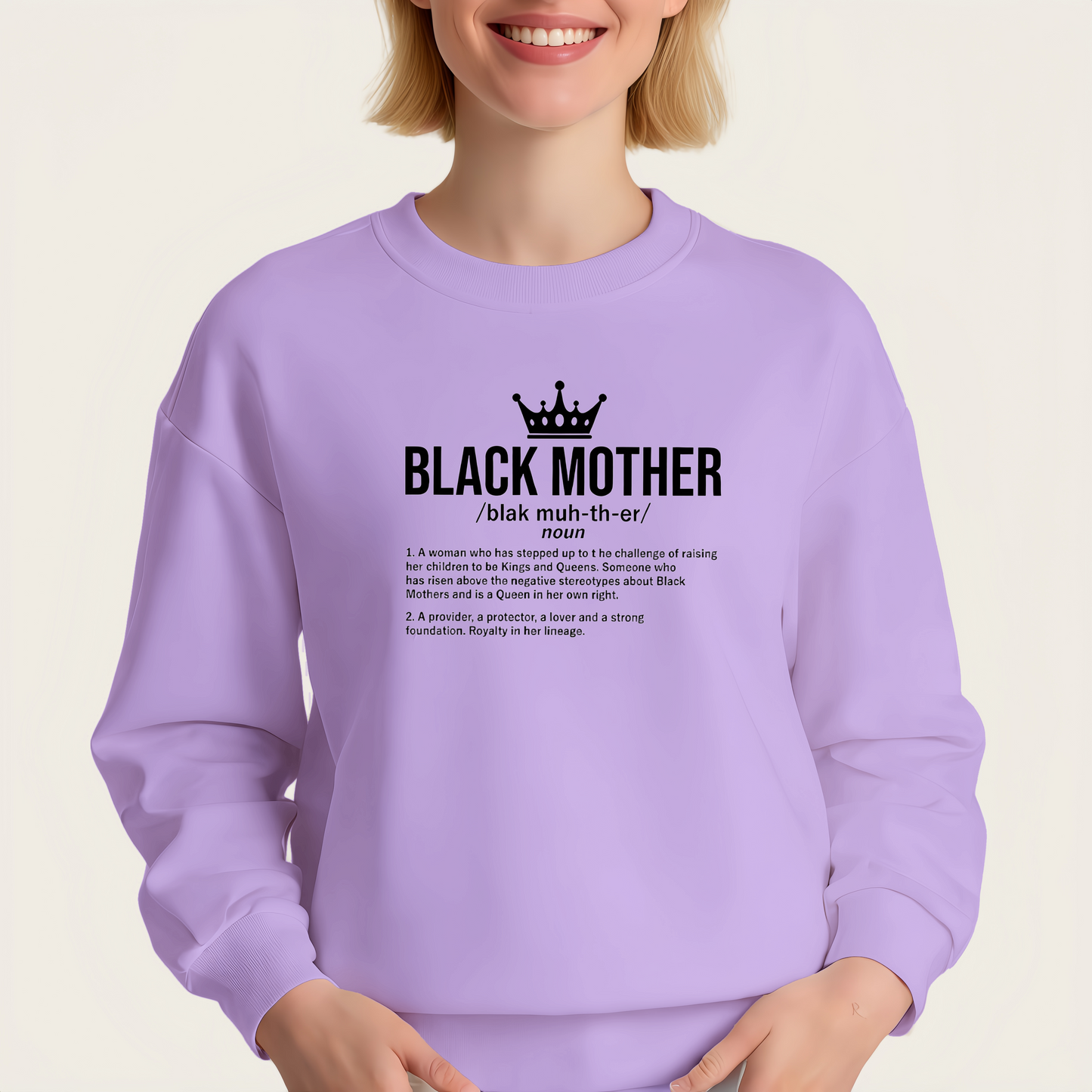 Black Mother Iron-On Transfer