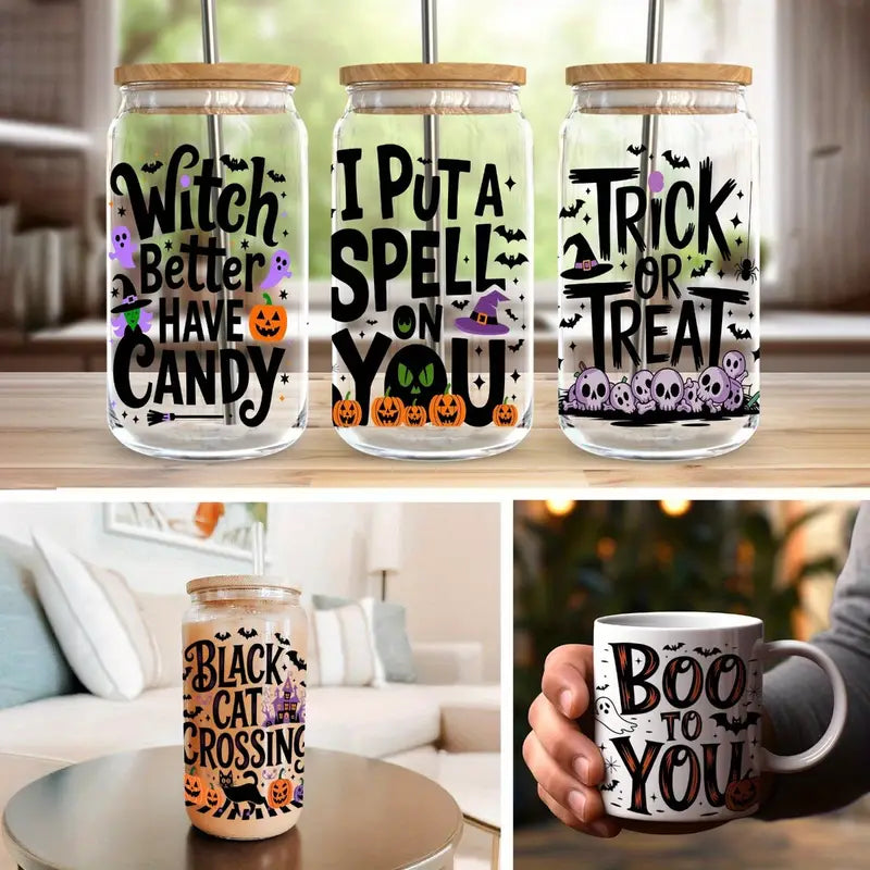 （12PCS/SET）Halloween UV DTF Film Transfer Paper