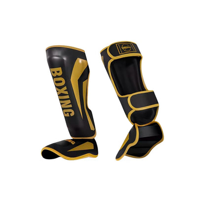 Shin Guards Kickboxing Muay Thai, SATRA SMMAF Approved, Premium Maya Hide Leather, Leg Instep Protection Pads, MMA Martial Arts Kicking Sparring Training Gear, BJJ Karate Boxing Taekwondo