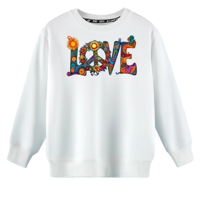 Creative peace symbol LOVE heat transfer ironing
