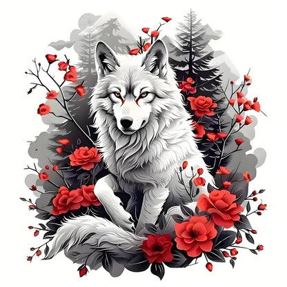 White Wolf Forest Iron-On Transfer