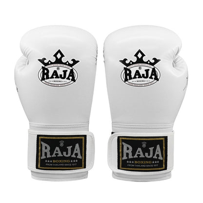 RAJA Boxing Gloves, Pro Training Sparring, Maya Hide Leather, Muay Thai MMA Kickboxing, Men Women Adult, Heavy Punching Bag Focus Mitts Pads Workout, Ventilated Palm, Multi Layered, 8 10 12 14 16 18 Oz