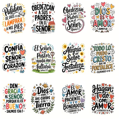 Spanish Bible Verses UV DTF