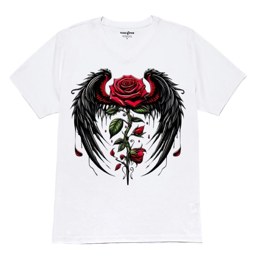 Rose Wings Heat Transfer Ironing