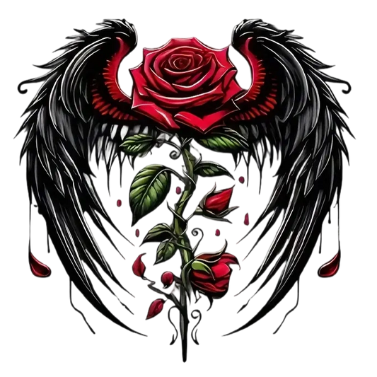 Rose Wings Heat Transfer Ironing