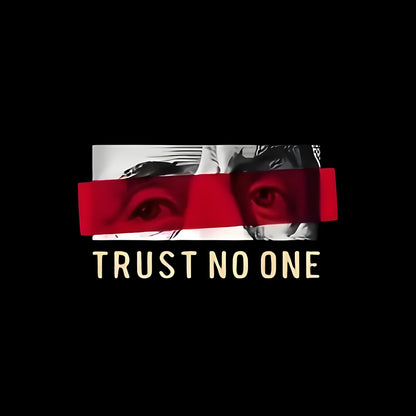 "Trust No One" Unique Iron-On Transfer Sticker
