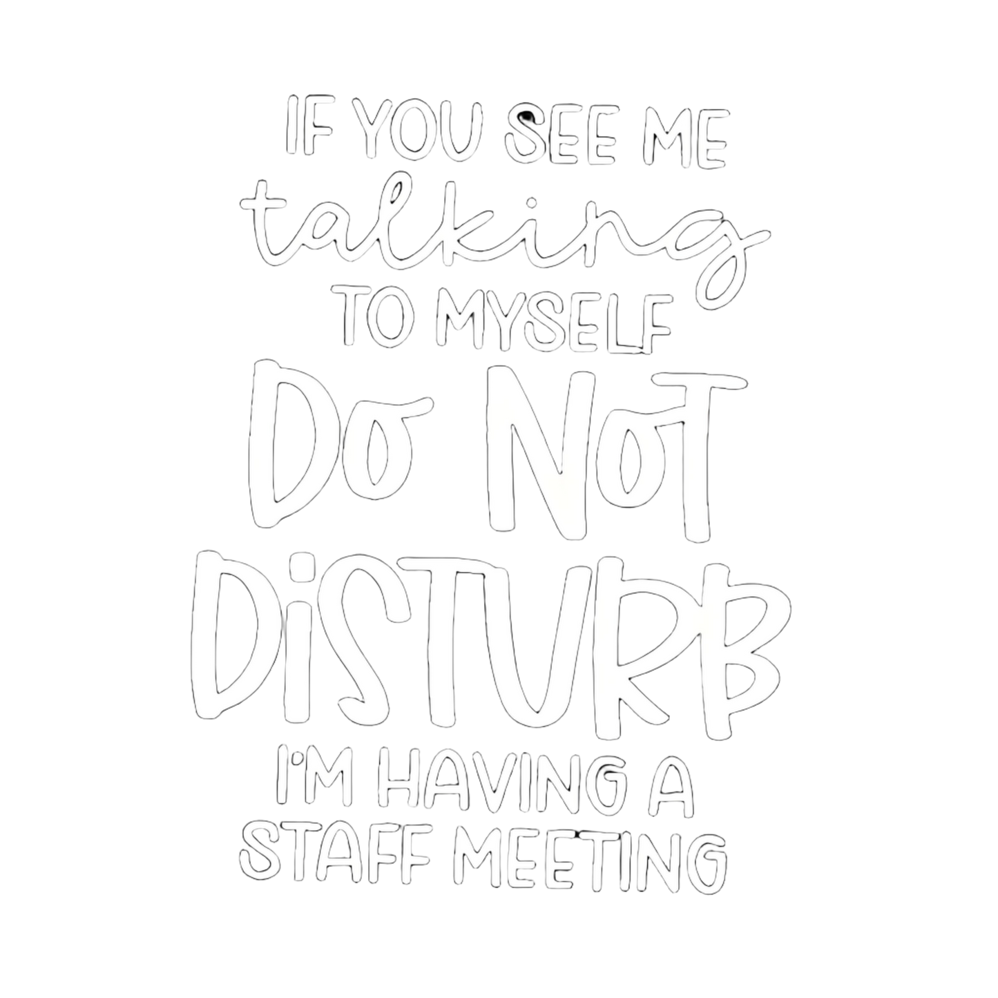 "Do Not Disturb" Heat Transfer Iron-On