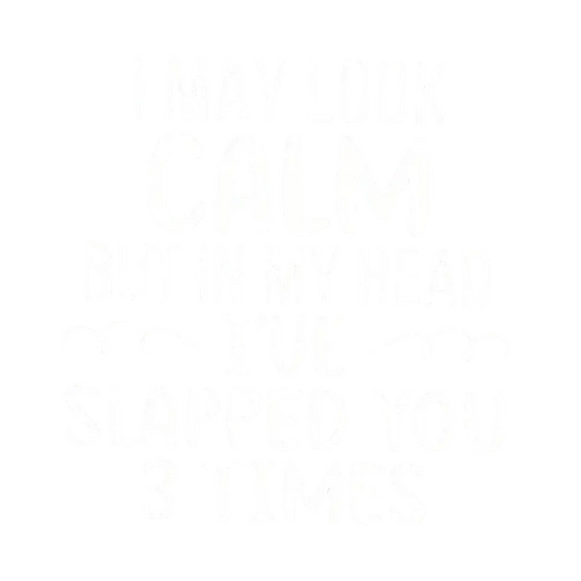"I look calm, but in my head I've already hit you 3 times" heat transfer iron-on