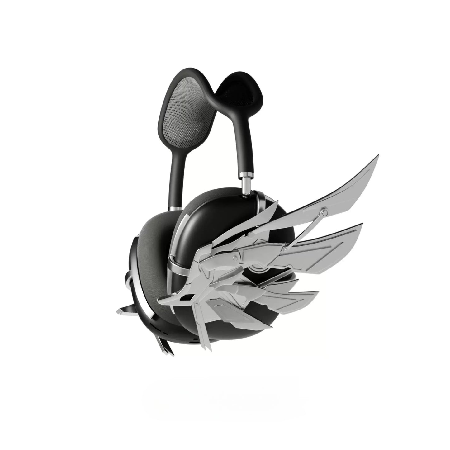 Silver Cyberpunk Headphone Airpods Max Case Covers 3D Accessories