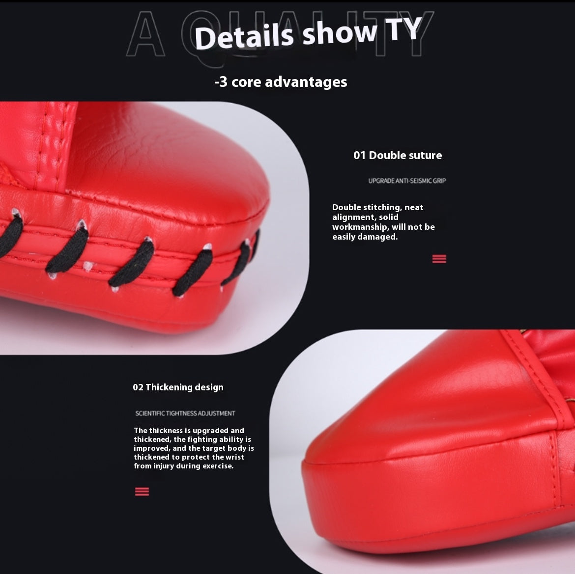 Boxing Curved Focus Punching Mitts- Leatherette Training Hand Pads（single）