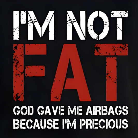 "I'M NOT FAT" iron-on transfer