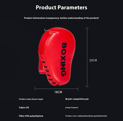 Boxing Curved Focus Punching Mitts- Leatherette Training Hand Pads（single）