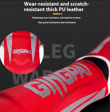 MMA Martial Arts Shin Guards – Padded, Adjustable Muay Thai Leg Guards with Instep Protection for Kickboxing/MMA Training and Sparring – Durable, Professional MMA Equipment