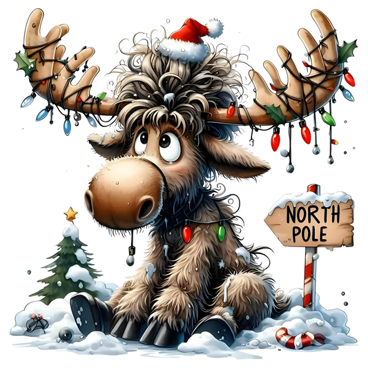 Christmas reindeer heat transfer stickers