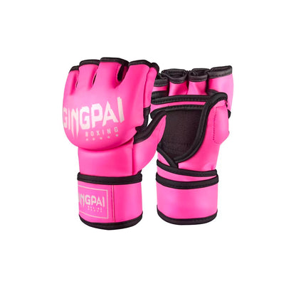 Open Palm Training Gloves for Grappling, Kickboxing, Muay Thai, Light Sparring, Youth Self-Defense, Heavy Bag Workouts – Durable Synthetic Leather with Wrist Support