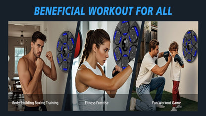 Music Boxing Machine, Boxing Wall Mount Machine for Kids Adult, Bluetooth Smart Boxing Traineing Machine with Boxing Gloves, Boxing Workout Equipment Target for Home, Office, Gym (Upgrade)
