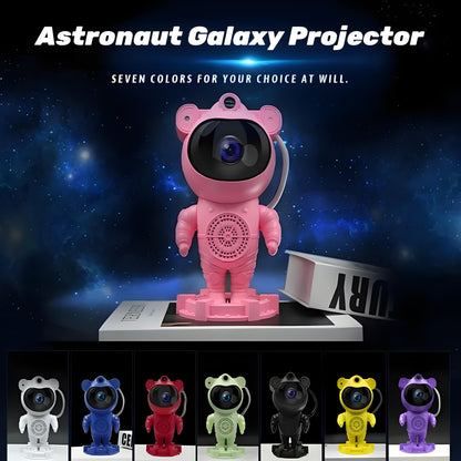 Star Projector Astronaut Galaxy Projector - Bluetooth Speaker, White Noise,Moon Nebula Night Light for Bedroom, 360° Adjustable,Timer and Remote, Star Galaxy Projectors for Kids Adult,Gift Choice