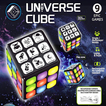 Winning Fingers Flashing Cube Electronic Memory and Brain Game - 4-in-1 Handheld Stem Toys for Kids - Cool Gadgets, Games for Boys and Girls - Fun Family Game for Kids Ages 6-12 - Educational Gift Toy